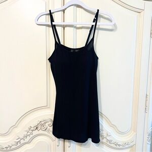 Tahari Sleepwear Women’s Lounge Cami Tank Top with Built in Bra, Black, Size XS